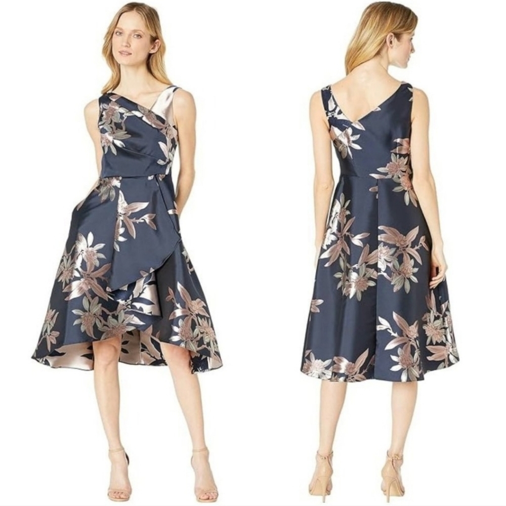Floral Navy Blue Dress